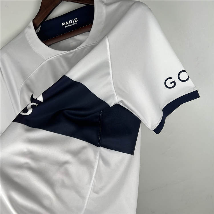 PSG 23/24 Away White Soccer Jersey Football Shirt - Click Image to Close